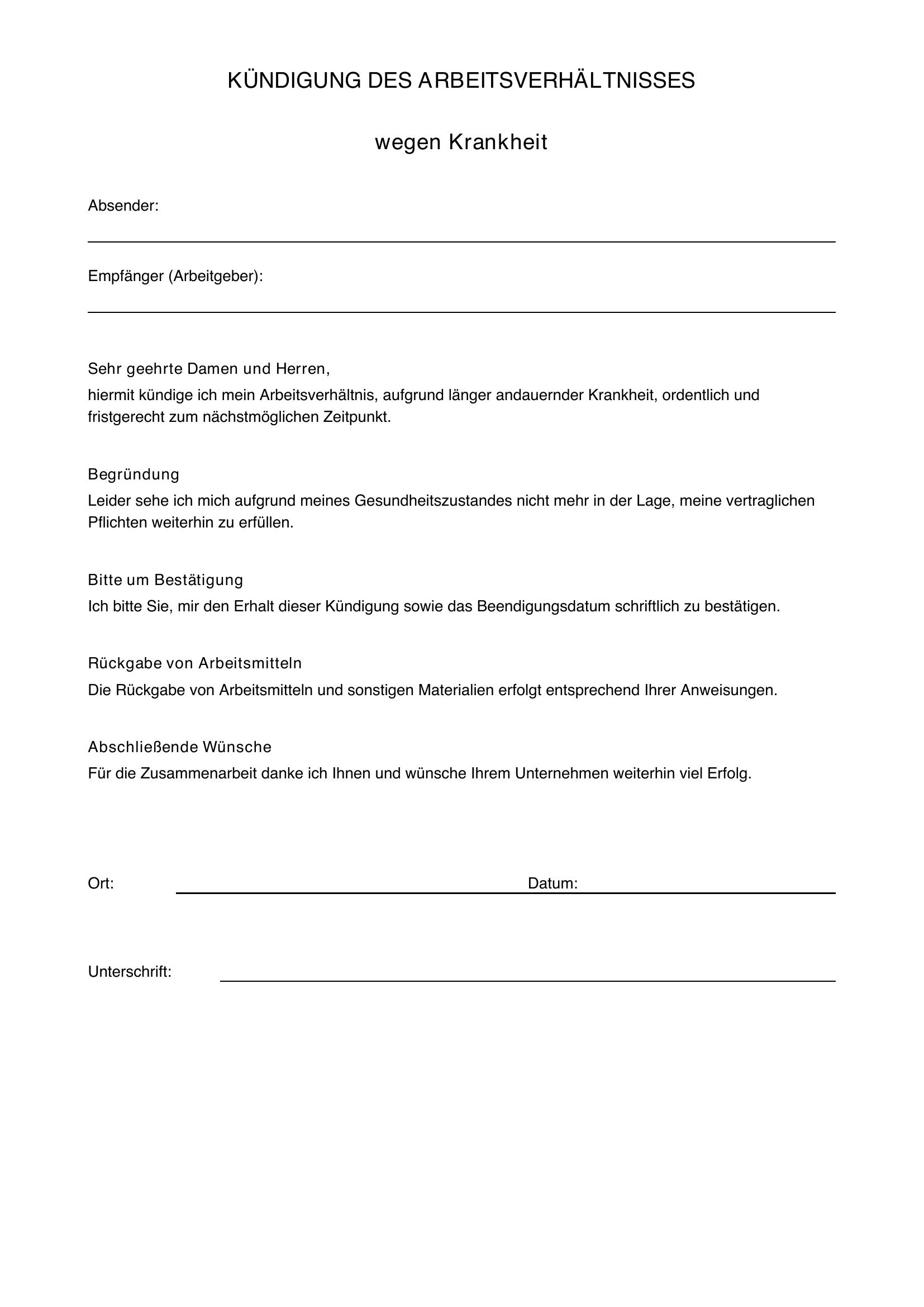 Avr Caritas Kündigung Wegen Krankheit